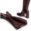image:imageDREAM PAIRS Knee High Boots for Women Square Toe Gogo Chunky Heel Tall Boot Fashion Side Zipper Long BootBurgundy