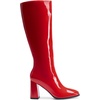 image:imageDREAM PAIRS Knee High Boots for Women Square Toe Gogo Chunky Heel Tall Boot Fashion Side Zipper Long BootRedpat