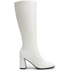 image:imageDREAM PAIRS Knee High Boots for Women Square Toe Gogo Chunky Heel Tall Boot Fashion Side Zipper Long BootWhitepu