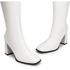 image:imageDREAM PAIRS Knee High Boots for Women Square Toe Gogo Chunky Heel Tall Boot Fashion Side Zipper Long BootWhitepu