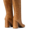 image:imageDREAM PAIRS Knee High Boots for Women Square Toe Gogo Chunky Heel Tall Boot Fashion Side Zipper Long BootYellow