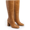 image:imageDREAM PAIRS Knee High Boots for Women Square Toe Gogo Chunky Heel Tall Boot Fashion Side Zipper Long BootYellow