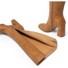 image:imageDREAM PAIRS Knee High Boots for Women Square Toe Gogo Chunky Heel Tall Boot Fashion Side Zipper Long BootYellow