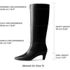 image:imageDREAM PAIRS Women Knee High Boots 2 Inch Kitten Heel Fashion Square Toe Long BootsBlack