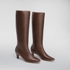 image:imageDREAM PAIRS Women Knee High Boots 2 Inch Kitten Heel Fashion Square Toe Long BootsBrown