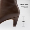 image:imageDREAM PAIRS Women Knee High Boots 2 Inch Kitten Heel Fashion Square Toe Long BootsBrown