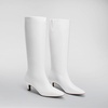 image:imageDREAM PAIRS Women Knee High Boots 2 Inch Kitten Heel Fashion Square Toe Long BootsWhite
