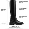 image:imageDREAM PAIRS Womens Knee High Boots  Square Toe Low Block Heel Casual Comfort Riding Long Boots with Side ZipperBlack