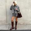 image:imageDREAM PAIRS Womens Knee High Boots  Square Toe Low Block Heel Casual Comfort Riding Long Boots with Side ZipperBrown