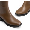 image:imageDREAM PAIRS Womens Knee High Boots  Square Toe Low Block Heel Casual Comfort Riding Long Boots with Side ZipperKhaki