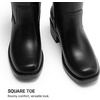 image:imageDREAM PAIRS Womens Knee High Boots Pullon Tall Shaft with Western Stitching Vintage Style Comfortable Square Toe Boots for WomenBlack