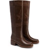 image:imageDREAM PAIRS Womens Knee High Boots Pullon Tall Shaft with Western Stitching Vintage Style Comfortable Square Toe Boots for WomenDark Brown
