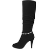 image:imageDREAM PAIRS Womens Knee High Platform Heel BootsBlackNubuck