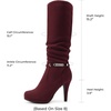 image:imageDREAM PAIRS Womens Knee High Platform Heel BootsBurgundy