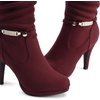 image:imageDREAM PAIRS Womens Knee High Platform Heel BootsBurgundy