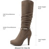 image:imageDREAM PAIRS Womens Knee High Platform Heel BootsNatural