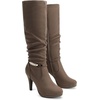 image:imageDREAM PAIRS Womens Knee High Platform Heel BootsNatural