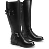 image:imageDREAM PAIRS Womens Knee High Riding Pirate Boots Comfortable Low Chunky Heel Flat Motorcycle Buckle Boots for WomenBlack