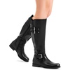 image:imageDREAM PAIRS Womens Knee High Riding Pirate Boots Comfortable Low Chunky Heel Flat Motorcycle Buckle Boots for WomenBlack