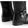 image:imageDREAM PAIRS Womens Knee High Riding Pirate Boots Comfortable Low Chunky Heel Flat Motorcycle Buckle Boots for WomenBlack