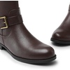 image:imageDREAM PAIRS Womens Knee High Riding Pirate Boots Comfortable Low Chunky Heel Flat Motorcycle Buckle Boots for WomenBrown