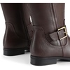 image:imageDREAM PAIRS Womens Knee High Riding Pirate Boots Comfortable Low Chunky Heel Flat Motorcycle Buckle Boots for WomenBrown