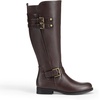 image:imageDREAM PAIRS Womens Knee High Riding Pirate Boots Comfortable Low Chunky Heel Flat Motorcycle Buckle Boots for WomenBrown