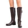 image:imageDREAM PAIRS Womens Knee High Riding Pirate Boots Comfortable Low Chunky Heel Flat Motorcycle Buckle Boots for WomenBrown