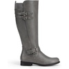 image:imageDREAM PAIRS Womens Knee High Riding Pirate Boots Comfortable Low Chunky Heel Flat Motorcycle Buckle Boots for WomenGrey