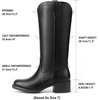 image:imageDREAM PAIRS Womens Modern Knee High Boots with Vintage Western Stitching Comfortable and Versatile Tall BootsBlack