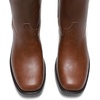 image:imageDREAM PAIRS Womens Modern Knee High Boots with Vintage Western Stitching Comfortable and Versatile Tall BootsLight Brown