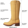 image:imageDREAM PAIRS Womens Modern Knee High Boots with Vintage Western Stitching Comfortable and Versatile Tall BootsYellow