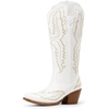 image:imageDREAM PAIRS Cowboy Boots for Women Knee High Cowgirl Boots Vintage Classic Country Style Western Retro Embroidered Side Zipper Comfort Tall Boots for Concert PartyWhite
