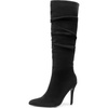 image:imageDREAM PAIRS Knee High Boots for Women Pointed Toe Stiletto High Heel Slouchy Suede with Side Zipper Tall Fashion BootsBlacksuede