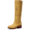 image:imageDREAM PAIRS Womens Knee High Boots Pullon Tall Shaft with Western Stitching Vintage Style Comfortable Square Toe Boots for WomenYellow