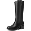image:imageDREAM PAIRS Womens Modern Knee High Boots with Vintage Western Stitching Comfortable and Versatile Tall BootsBlack