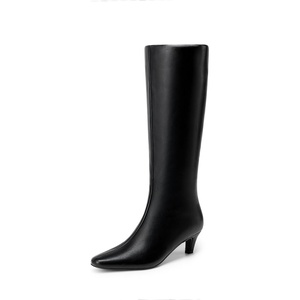 image:imageDREAM PAIRS Women Knee High Boots 2 Inch Kitten Heel Fashion Square Toe Long BootsBlack