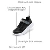 image:imageDREAM PAIRS Kids Sneakers Running  LightweightBreathableComfortable Non SlipHookandLoopWalking Gym School Daily PlayColorburstBlack