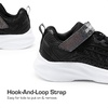 image:imageDREAM PAIRS Kids Sneakers Running  LightweightBreathableComfortable Non SlipHookandLoopWalking Gym School Daily PlayColorburstBlack