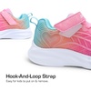 image:imageDREAM PAIRS Kids Sneakers Running  LightweightBreathableComfortable Non SlipHookandLoopWalking Gym School Daily PlayColorburstBlueHot PinkGreen