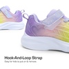 image:imageDREAM PAIRS Kids Sneakers Running  LightweightBreathableComfortable Non SlipHookandLoopWalking Gym School Daily PlayColorburstGreenYellowPurple