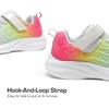 image:imageDREAM PAIRS Kids Sneakers Running  LightweightBreathableComfortable Non SlipHookandLoopWalking Gym School Daily PlayColorburstHot PinkYellowOrange