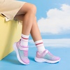 image:imageDREAM PAIRS Kids Sneakers Running  LightweightBreathableComfortable Non SlipHookandLoopWalking Gym School Daily PlayColorburstPinkGreen