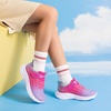 image:imageDREAM PAIRS Kids Sneakers Running  LightweightBreathableComfortable Non SlipHookandLoopWalking Gym School Daily PlayColorburstPurpleHot Pink