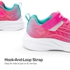 image:imageDREAM PAIRS Kids Sneakers Running  LightweightBreathableComfortable Non SlipHookandLoopWalking Gym School Daily PlayColorburstPurpleHot Pink