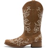image:imageDREAM PAIRS Womens Cowboy Cowgirl MId calf Boots  square toe western boots chunky low heel cowboy boots for country music festivals theme party and concert embroidered bootsTan