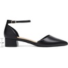 image:imageDREAM PAIRS Womens Low Heel Pointed Toe Dress Pumps  138 Comfortable elegant closed toe flats ankle strap pumps for casual and formal daysBlackpu
