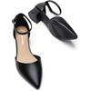 image:imageDREAM PAIRS Womens Low Heel Pointed Toe Dress Pumps  138 Comfortable elegant closed toe flats ankle strap pumps for casual and formal daysBlackpu