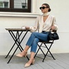 image:imageDREAM PAIRS Womens Low Heel Pointed Toe Dress Pumps  138 Comfortable elegant closed toe flats ankle strap pumps for casual and formal daysNude