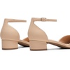 image:imageDREAM PAIRS Womens Low Heel Pointed Toe Dress Pumps  138 Comfortable elegant closed toe flats ankle strap pumps for casual and formal daysNude